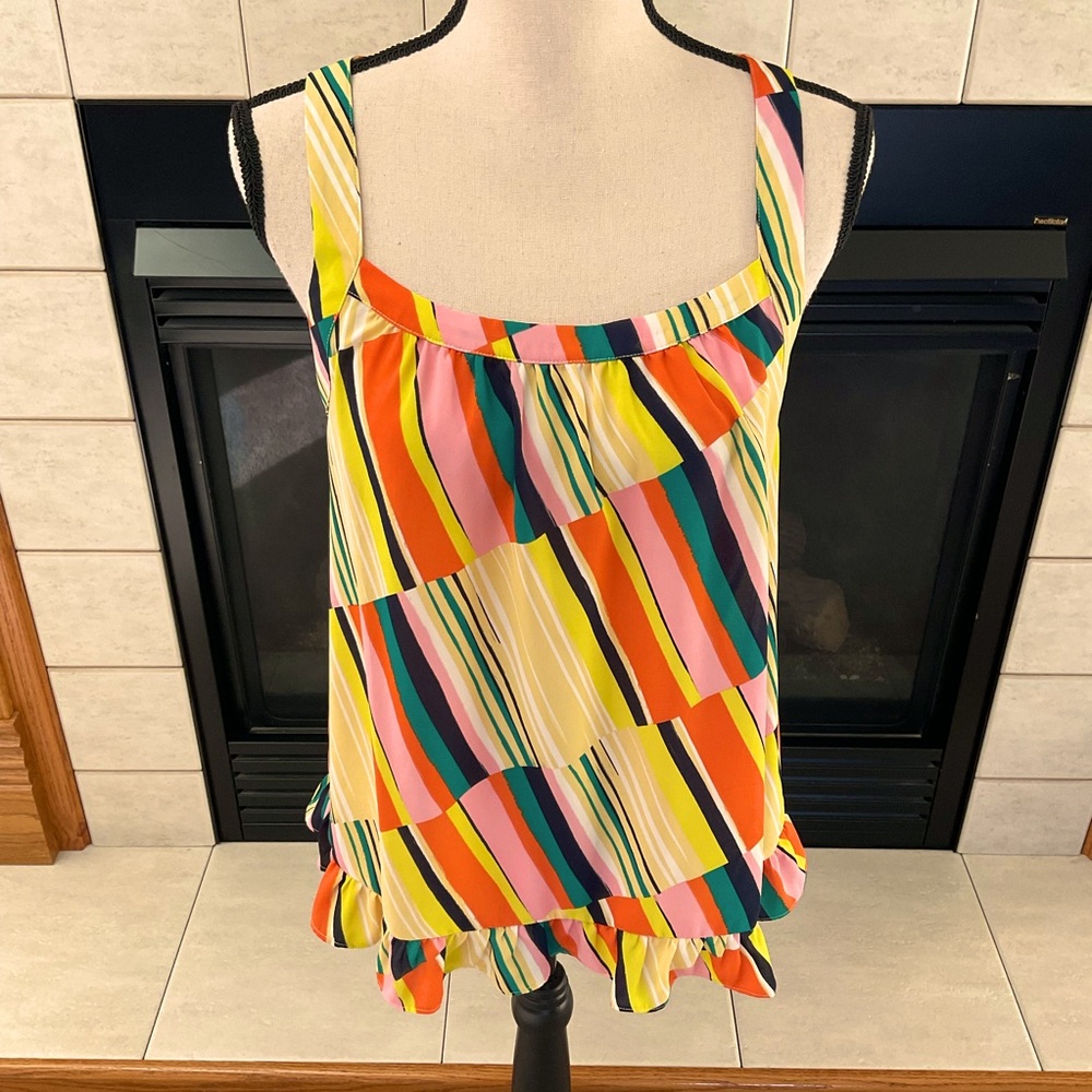 Cabi Skip Halter Multi-Color Tank Top, Women’s Sz XS